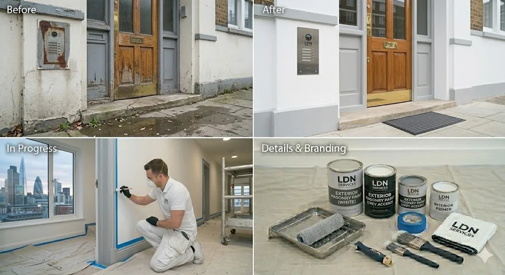 Communal Entrance Painting service in Merton - Merton Painters