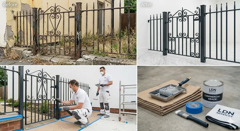 Metal Gate Railing Painting service in Merton - Merton Painters